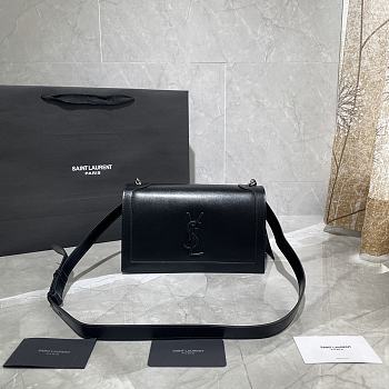 Forubags YSL Book Bag Smooth Leather Suede Matte Logo Black– 532756 – 24×14×8 cm
