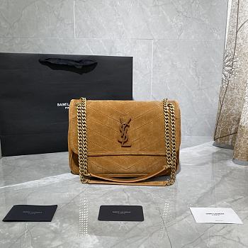 Forubags YSL Niki Imported Frosted Leather Vintage Hardware Deep Yellow  – 498894 – 28×20×8 cm