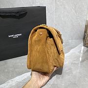 Forubags YSL Niki Imported Frosted Leather Vintage Hardware Deep Yellow  – 498894 – 28×20×8 cm - 2