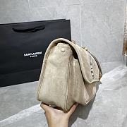 Forubags YSL Niki Imported Frosted Leather Vintage Hardware Deep Beige  – 498894 – 28×20×8 cm - 5