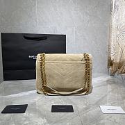 Forubags YSL Niki Imported Frosted Leather Vintage Hardware Deep Beige  – 498894 – 28×20×8 cm - 2