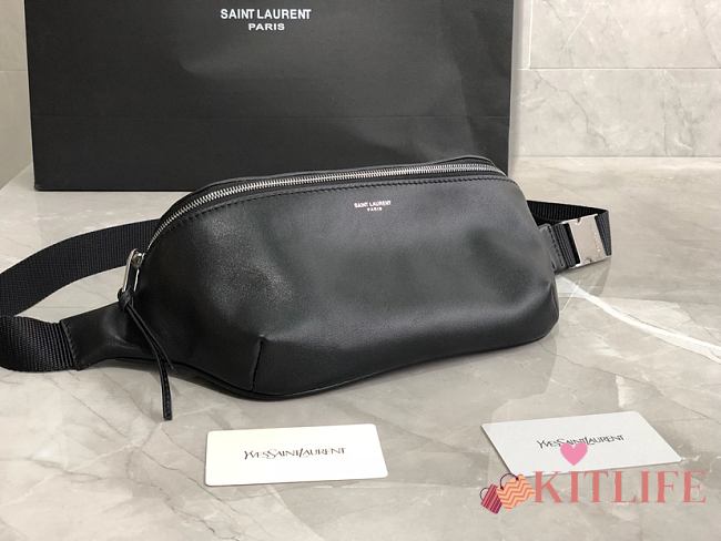 Forubags YSL CLASSIC Black Lambskin Leather Belt Bag & Chest Bag – 505671 – 26x12.5x7.5 cm - 1