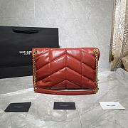 Forubags YSL Loulou Puffer Quilted Shoulder Bag Red – 577475-1- 35x23x13.5 cm - 2