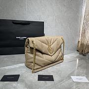 Forubags YSL Loulou Puffer Quilted Shoulder Bag Light Beige – 577475-1- 35x23x13.5 cm - 2