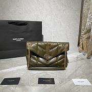 Forubags YSL Loulou Puffer Quilted Shoulder Bag Laurel Green – 577476 - 29x17x11 cm - 1