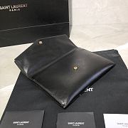 Forubags YSL Sulpice Medium Leather Envelope Clutch Black  – 553566 - 23x17x5 cm - 4