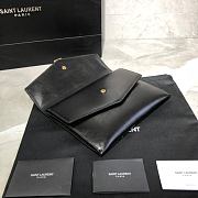 Forubags YSL Sulpice Medium Leather Envelope Clutch Black  – 553566 - 23x17x5 cm - 3