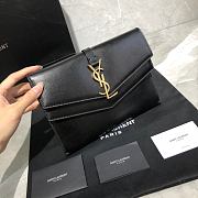 Forubags YSL Sulpice Medium Leather Envelope Clutch Black  – 553566 - 23x17x5 cm - 2