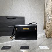 Forubags YSL Manhattan Shoulder Bag In Box Saint Laurent Leather Black – 579271 – 29x20.5x7 cm - 1