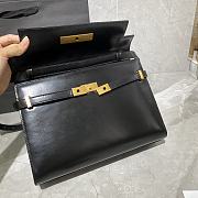 Forubags YSL Manhattan Shoulder Bag In Box Saint Laurent Leather Black – 579271 – 29x20.5x7 cm - 6