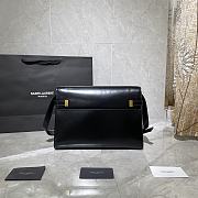 Forubags YSL Manhattan Shoulder Bag In Box Saint Laurent Leather Black – 579271 – 29x20.5x7 cm - 2