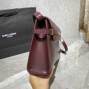 Forubags YSL Manhattan Shoulder Bag In Box Saint Laurent Leather Bordeaux Red – 579271 – 29x20.5x7 cm - 6