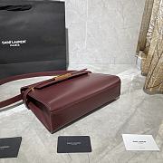 Forubags YSL Manhattan Shoulder Bag In Box Saint Laurent Leather Bordeaux Red – 579271 – 29x20.5x7 cm - 5
