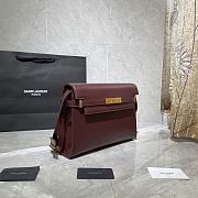 Forubags YSL Manhattan Shoulder Bag In Box Saint Laurent Leather Bordeaux Red – 579271 – 29x20.5x7 cm - 2