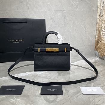 Forubags YSL Manhattan Nano Shopping Bag In Box Saint Laurent Leather Black – 593741 – 21x16x9 cm