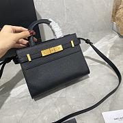 Forubags YSL Manhattan Nano Shopping Bag In Box Saint Laurent Leather Black – 593741 – 21x16x9 cm - 2