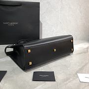 Forubags YSL Manhattan Small Shopping Bag In Box Saint Laurent Leather Black – 568702 – 32x25x12 cm - 6