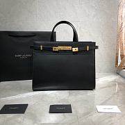 Forubags YSL Manhattan Small Shopping Bag In Box Saint Laurent Leather Black – 568702 – 32x25x12 cm - 5