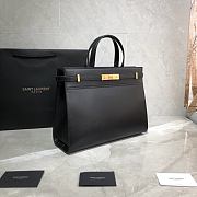 Forubags YSL Manhattan Small Shopping Bag In Box Saint Laurent Leather Black – 568702 – 32x25x12 cm - 3