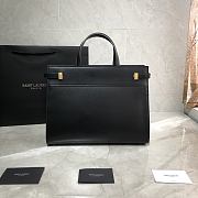 Forubags YSL Manhattan Small Shopping Bag In Box Saint Laurent Leather Black – 568702 – 32x25x12 cm - 2