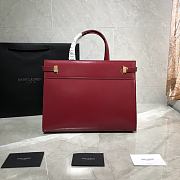 Forubags YSL Manhattan Small Shopping Bag In Box Saint Laurent Leather Red – 568702 – 32x25x12 cm - 4