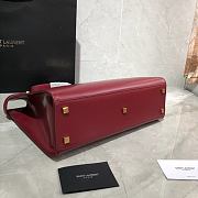 Forubags YSL Manhattan Small Shopping Bag In Box Saint Laurent Leather Red – 568702 – 32x25x12 cm - 3