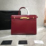 Forubags YSL Manhattan Small Shopping Bag In Box Saint Laurent Leather Red – 568702 – 32x25x12 cm - 2