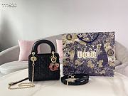 Forubags Dior Amour Lady Dior Sheep Leather Heart-Shaped Pattern Rattan Plaid Black – 17 x 15 x 7 cm - 1