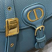 Forubags Dior Bobby Lychee Pattern Muscle Sea Blue – 9319 - 22x 7 x 18cm - 6