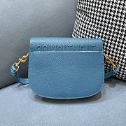 Forubags Dior Bobby Lychee Pattern Muscle Sea Blue – 9319 - 22x 7 x 18cm - 4