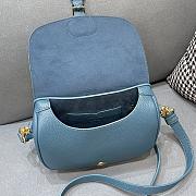 Forubags Dior Bobby Lychee Pattern Muscle Sea Blue – 9319 - 22x 7 x 18cm - 2