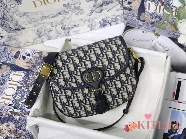 Forubags Dior Bobby Bag Dior Oblique Jacquard Mini Blue – S8010 – 18x14x5cm - 1