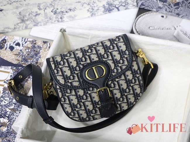 Forubags Dior Bobby Bag Dior Oblique Jacquard Medium Blue – M8010 – 22x17x6cm - 1