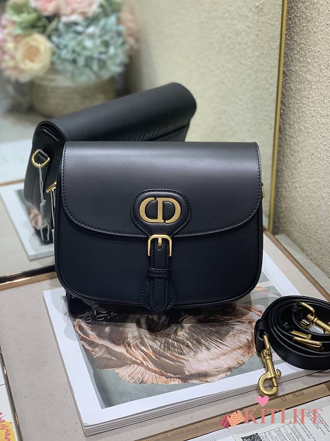 Forubags Dior Bobby Bag Latte Box Calfskin Mini Black – 9268 – 19x15x7cm - 1
