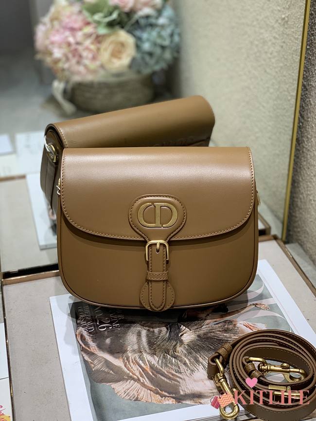 Forubags Dior Bobby Bag Latte Box Calfskin Mini Brown – 9268 – 19x15x7cm - 1