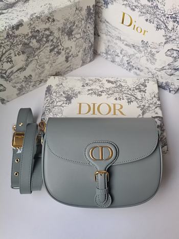 Forubags Dior Bobby Bag Latte Box Calfskin Mini Grey – 9268 – 18x15x6 cm