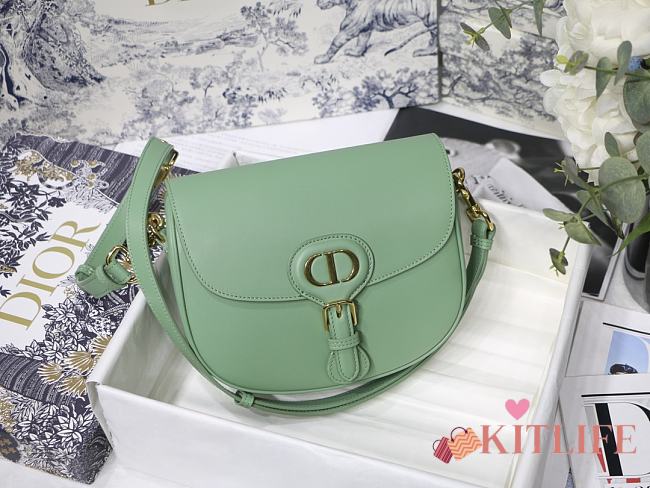 Forubags Dior Bobby Bag Latte Box Calfskin Mini Mint – 9268 – 18x15x6 cm - 1