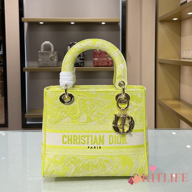 Forubags Dior Lady D-Lite Bag Lime – M0565O – 24x20x11 cm - 1