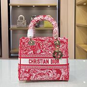 Forubags Dior Lady D-Lite Bag Raspberry – M0565O – 24x20x11 cm - 1