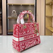 Forubags Dior Lady D-Lite Bag Raspberry – M0565O – 24x20x11 cm - 5