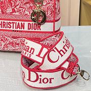 Forubags Dior Lady D-Lite Bag Raspberry – M0565O – 24x20x11 cm - 3