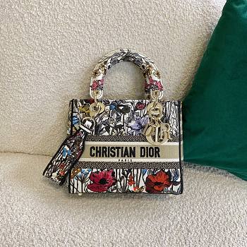 Forubags Dior Lady D-Lite Bag Hibiscus Flower  – 9027 – 24x20x11 cm