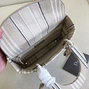 Forubags Dior Lady D-Lite Bag Stripe Series Grey – #950 – 24x20x11 cm - 6