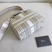 Forubags Dior Lady D-Lite Bag Stripe Series Grey – #950 – 24x20x11 cm - 4