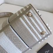 Forubags Dior Lady D-Lite Bag Stripe Series Grey – #950 – 24x20x11 cm - 2