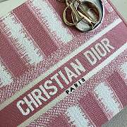 Forubags Dior Lady D-Lite Bag Stripe Series Pink – #950 – 24x20x11 cm - 5