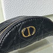 Forubags Dior Detachable Caro Half-Moon Coin Purse Black –11.5x7x5 cm - 6