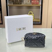 Forubags Dior Detachable Caro Half-Moon Coin Purse Black –11.5x7x5 cm - 5