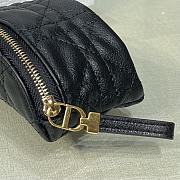 Forubags Dior Detachable Caro Half-Moon Coin Purse Black –11.5x7x5 cm - 4