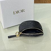 Forubags Dior Detachable Caro Half-Moon Coin Purse Black –11.5x7x5 cm - 2